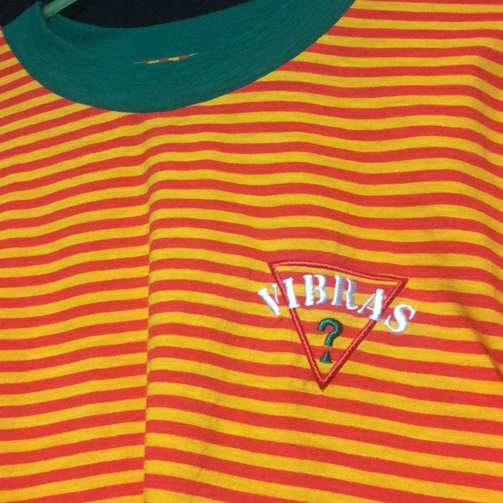nwt guess x j.balvin striped L/s - Picture 3 of 4